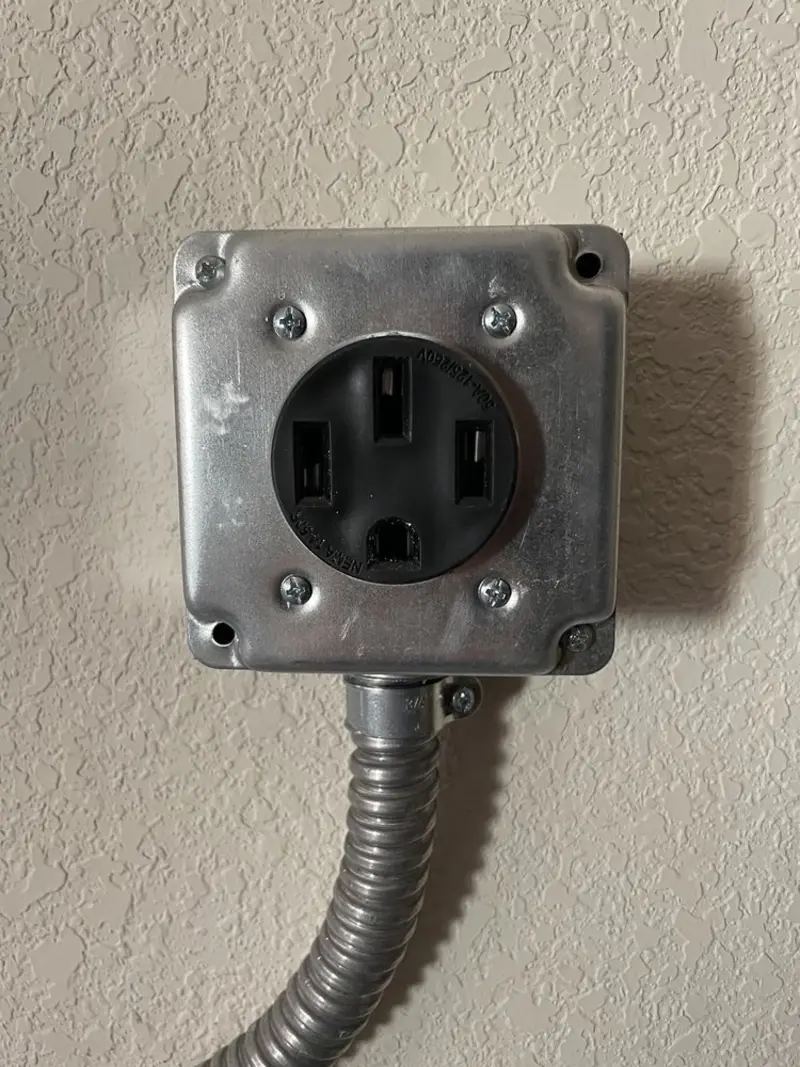 NEMA 14-50 outlet installed for Electrical Panel Upgrade in Hartwell